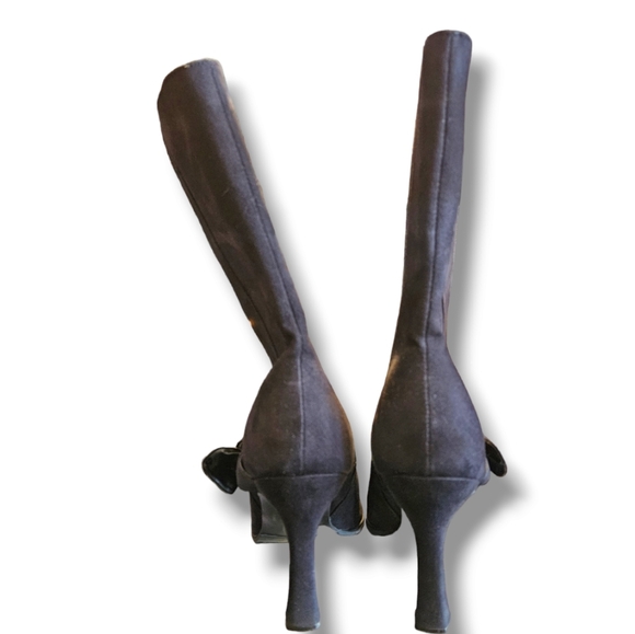 Suede calf high boots - Picture 6 of 9